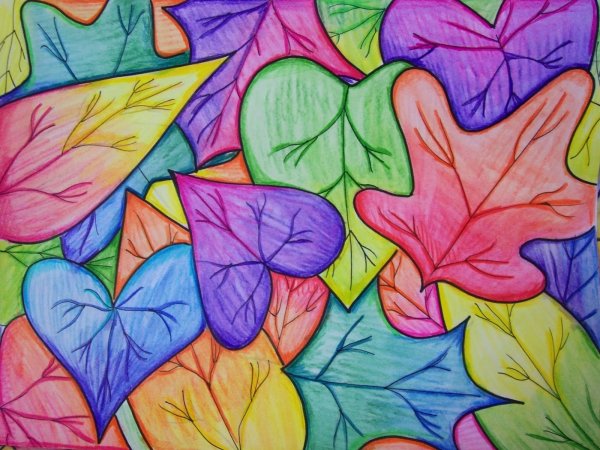 Яркие рисунки на весь лист