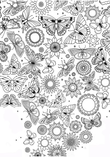 Раскраска мелкая антистресс