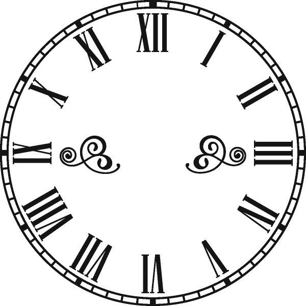 Трафарет часов