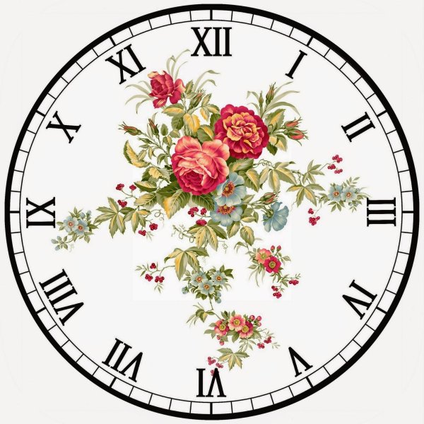 Распечатка циферблата часов для декупажа