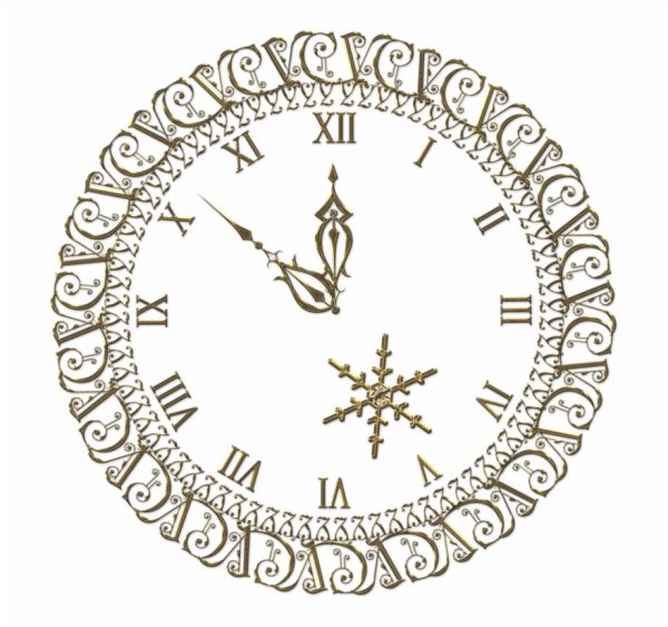 Циферблат новогодних часов