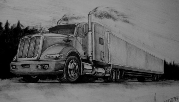 Грузовик зарисовка
