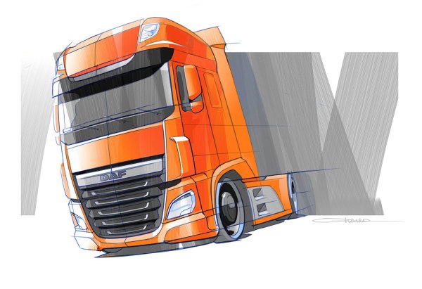 Фура DAF XF вектор