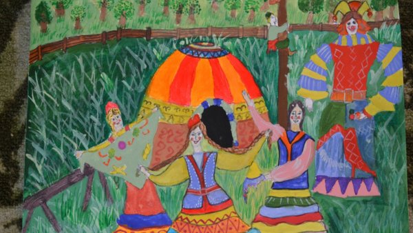 Рисунок на тему Сабантуй