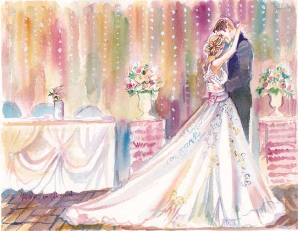 Акварельная парочка свадьба
