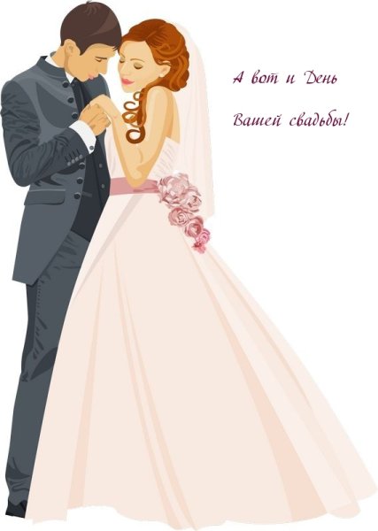 Молодожены иллюстрация