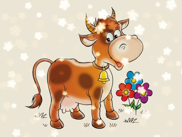 Корова на шкафчик в детском саду