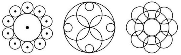 Узор из окружностей с помощью циркуля