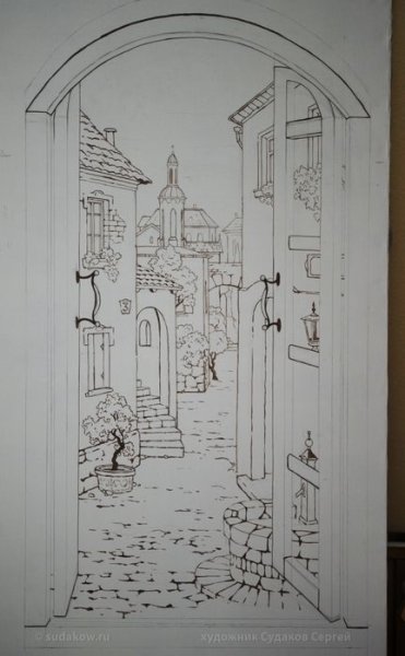 Эскизы для росписи стен