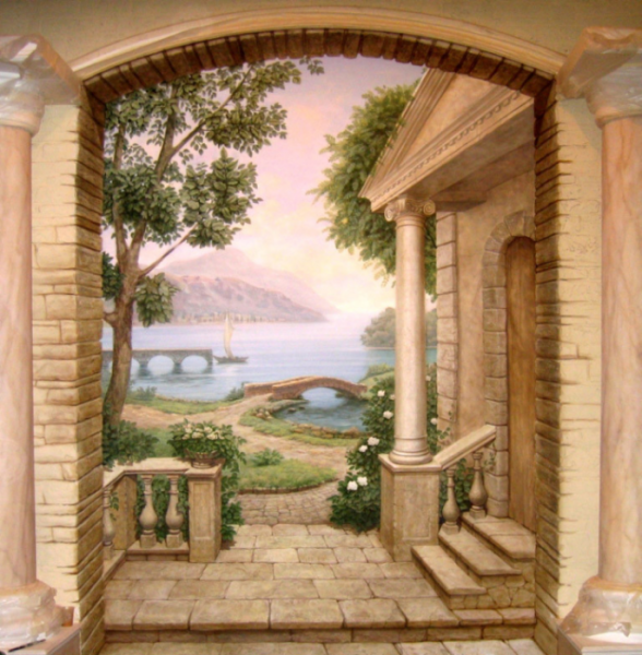 Живопись на стенах в интерьере