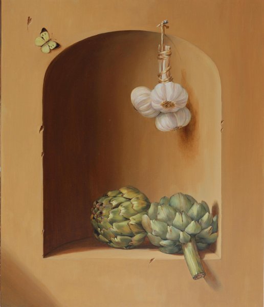 Обманка листья картина