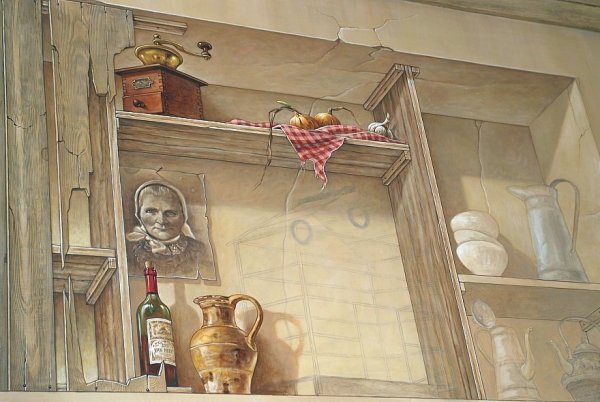 Полки обманка нарисованные