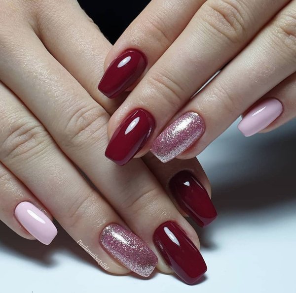 Однотонный маникюр