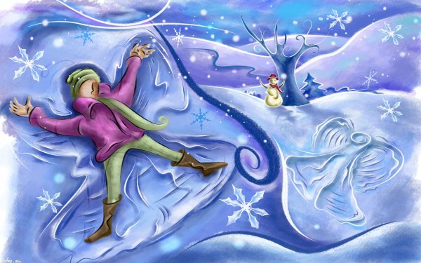 Деревья в снегу