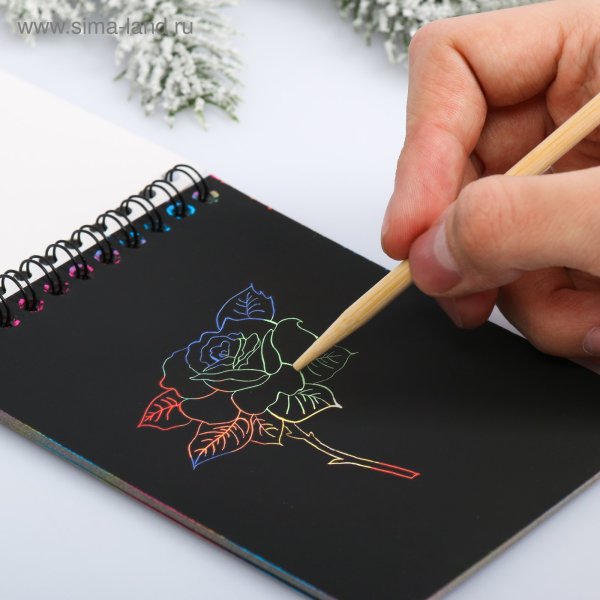 Рисунки на скретч блокноте для начинающих