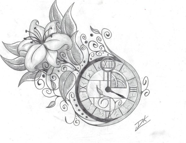 Часы эскиз