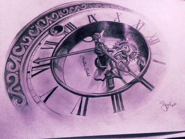 Тату старинных часов