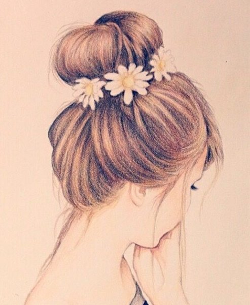 Рисунок девушки карандашом