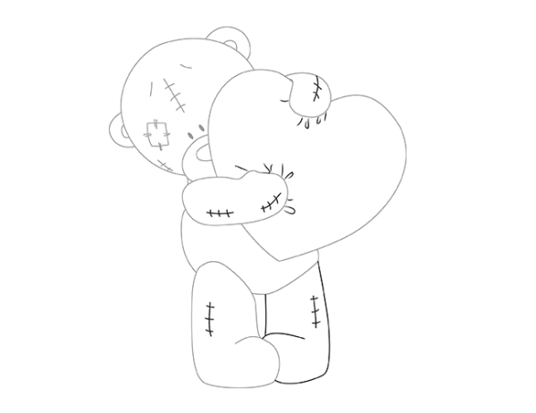 Мишка Тедди раскраска