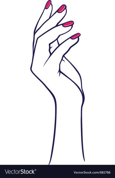 Силуэт женской руки