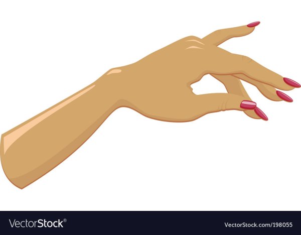 Мультяшная рука с маникюром