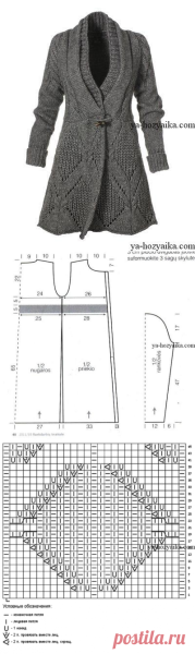 Вязаные кардиганы спицами для женщин со схемами