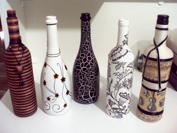 Декор винных бутылок