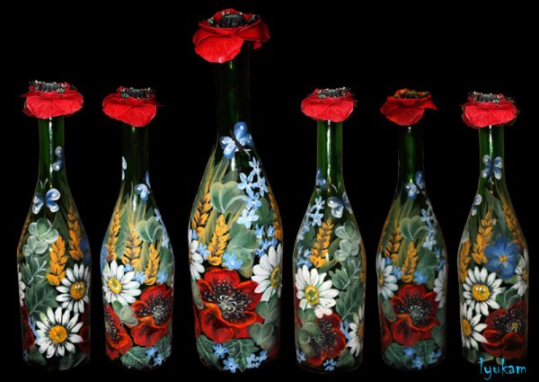 Расписные бутылки