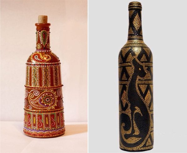 Точечная расписка бутылок