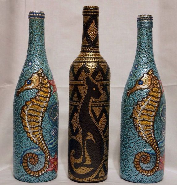 Расписные бутылки