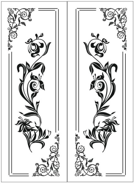 Узоры на двери