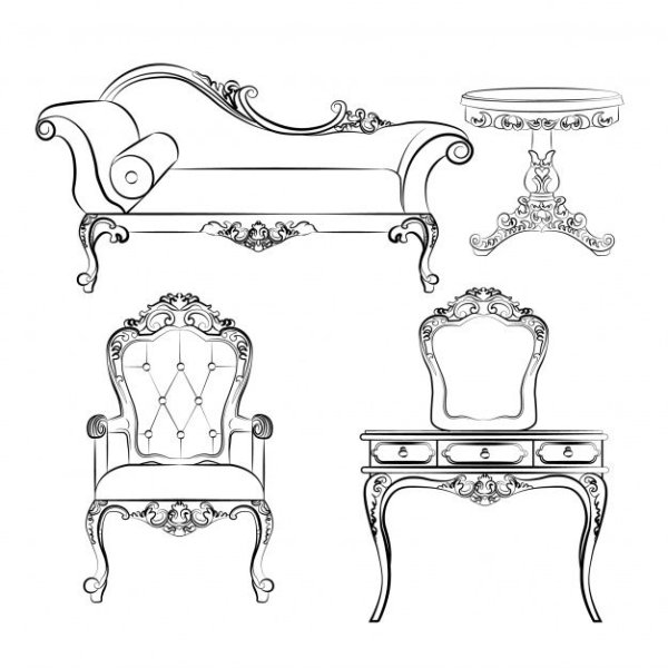 Мебель Барокко для рисования