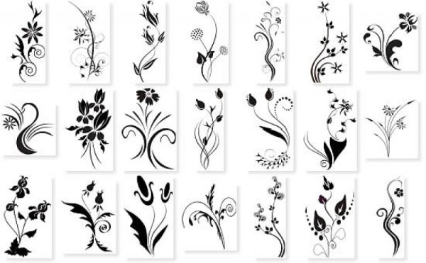 Трафарет для узора для ногтей