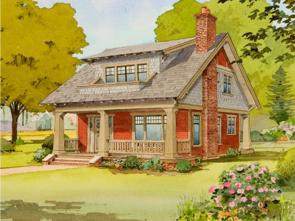 Рисунки домов и коттеджей