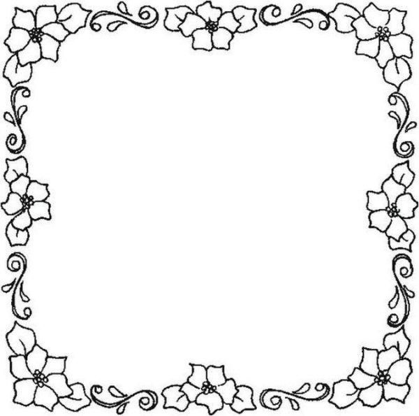 Рамка для текста черно-белая