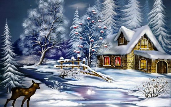 Живопись зима Mark Daehlin