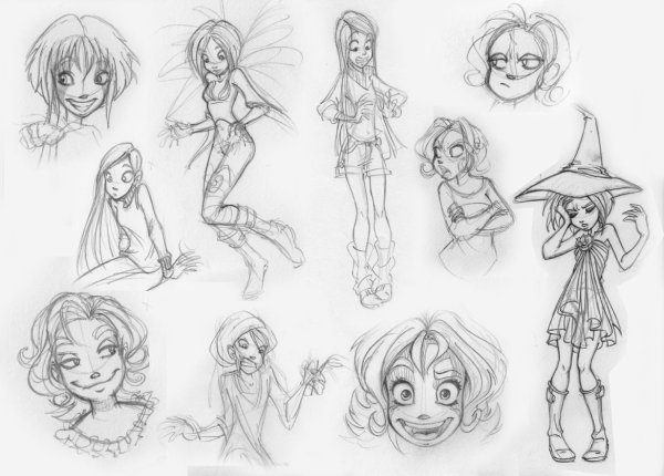 Персонаж в разных стилях рисовки