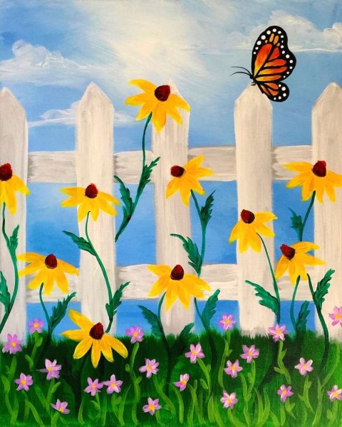 Пляж карандашом