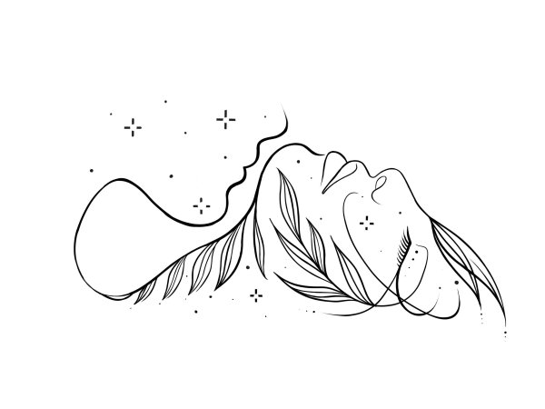 Женщина линиями