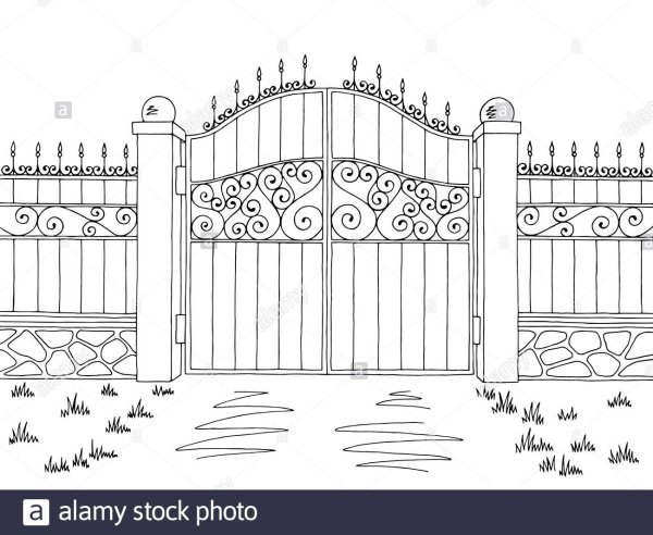 Забор нарисованный