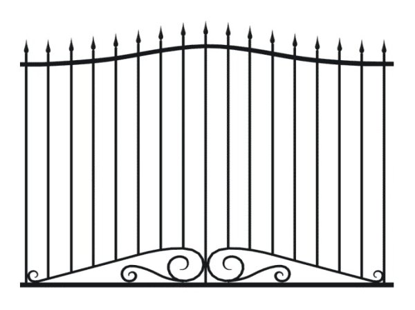 Нарисовать металлический забор