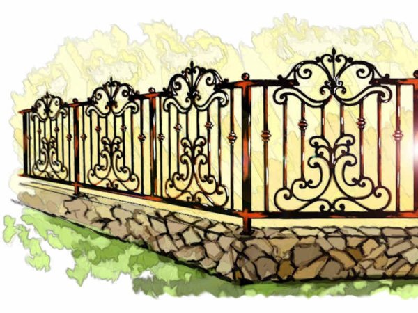 Кованый забор для детского сада