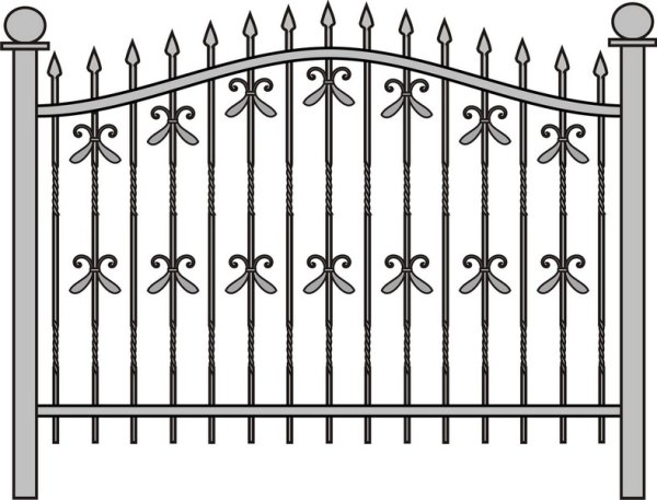 Кованый забор z-042 (1 кв.м.)