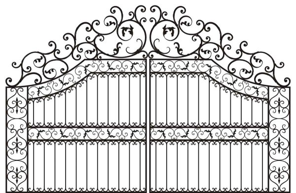 Решетка ограждения металлическая: ОС-т15-00 высотой 0,5 м