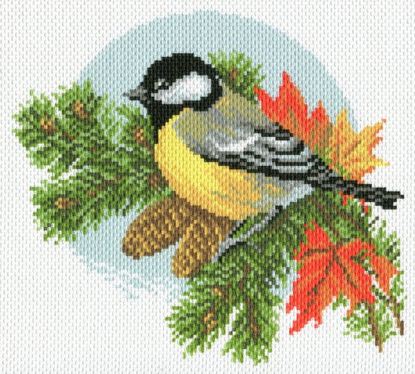 Вышивка Снегири Матренин Посад