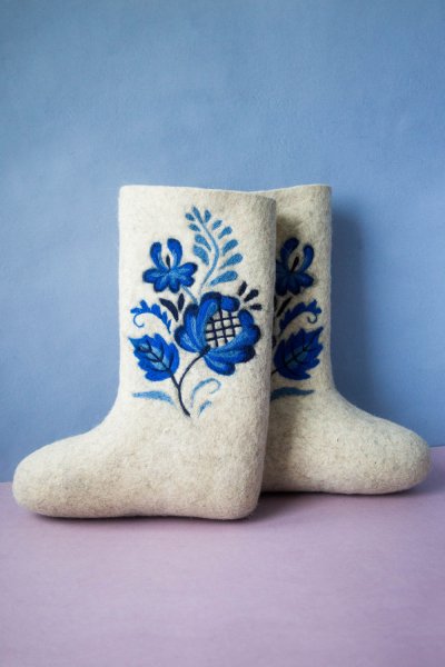 Валенки с узорами