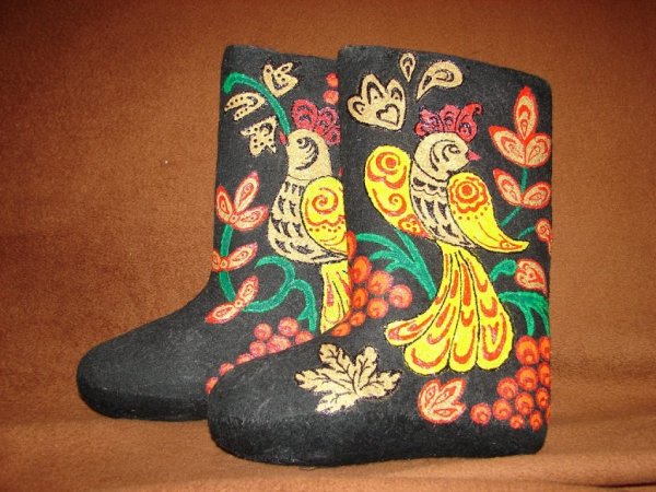 Валенки ручная роспись