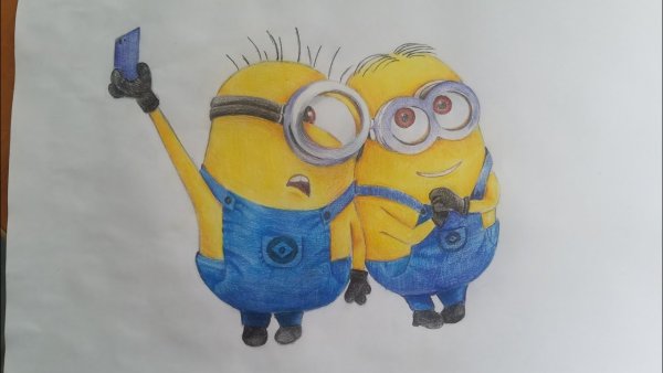 Миньоны гуашью