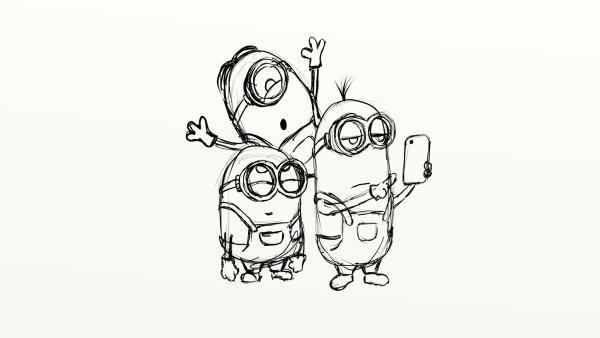 Рисунки для срисовки Миньоны