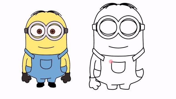 Миньоны рисунок карандашом для срисовки